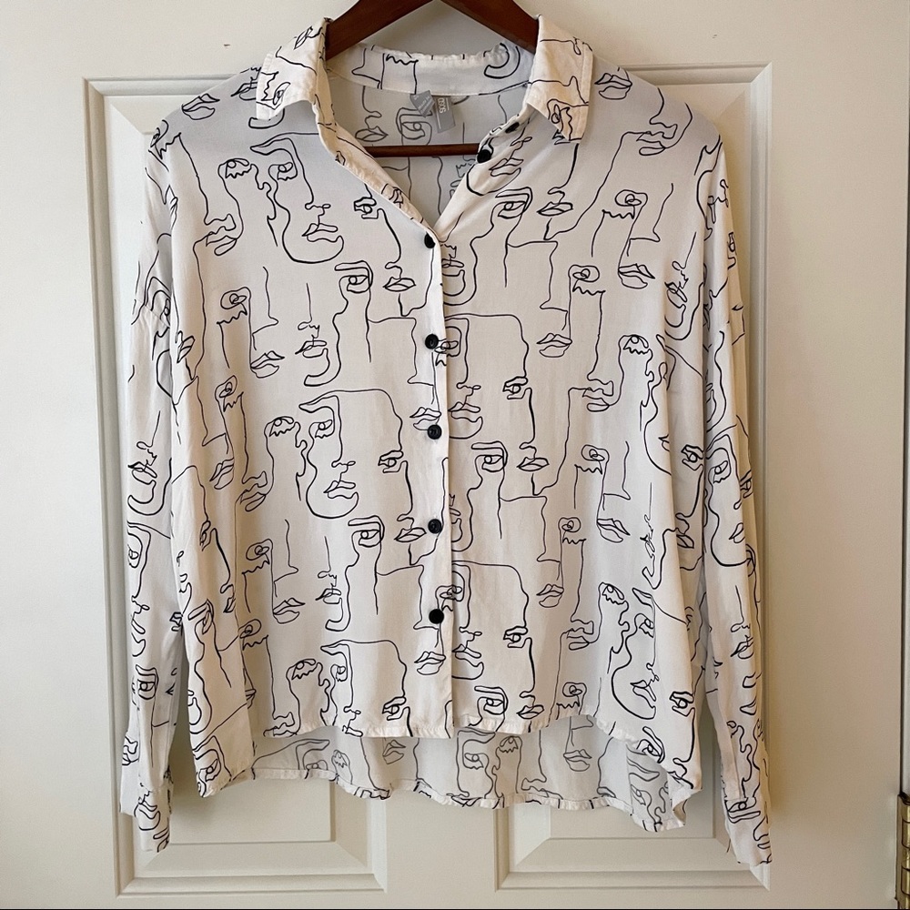 ASOS Abstract Print Button Down Shirt